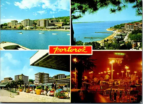 22634 - Slowenien - Portoroz , Mehrbildkarte - gelaufen 1977