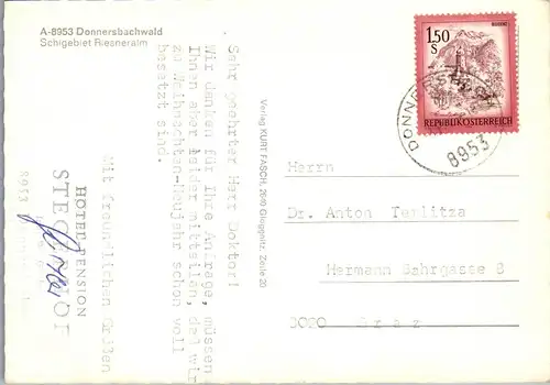 22638 - Steiermark - Donnersbachwald , Schigegiet Riesneralm , Ski - gelaufen