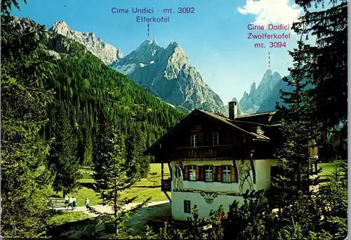 22641 - Italien - Val Fiscalina , Fischleintal , Dolomiten Sexten , Cima Undici , Elferkogel , Cima Dodici , Zwölferkogel - gelaufen 1980