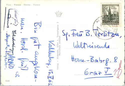 22674 - Wien - Kahlenberg , Leopoldsberg , Mehrbildkarte - gelaufen 1963