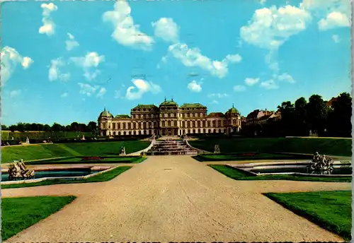 22677 - Wien - Schloß Belvedere - gelaufen 1965