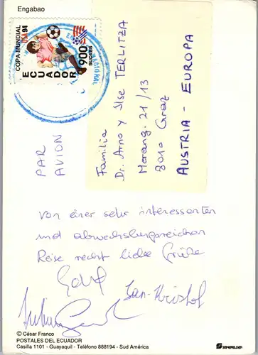 22680 - Ecuador - Motiv , Strand , Boot - gelaufen