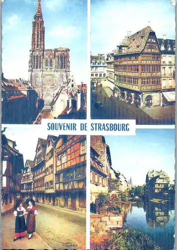 22703 - Frankreich - Strasbourg , Strassburg , Mehrbildkarte - nicht gelaufen