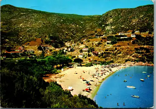 22715 - Italien - Isola d' Elba , Fetovaia , Panorama , Strand , Spiaggia - gelaufen 1972