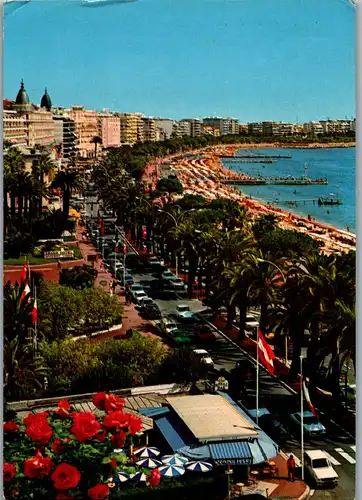 22724 - Frankreich - Cannes , La promenade de la Croisette et les Palaces , Cote d' Azur - gelaufen 1978