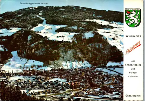 22727 - Steiermark - Schladming mit Fastenberg und Planai Abfahrten , Ski , Schladminger Hütte - gelaufen 1972