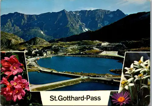 22728 - Schweiz - St. Gotthard Passhöhe , Pass - gelaufen 1972