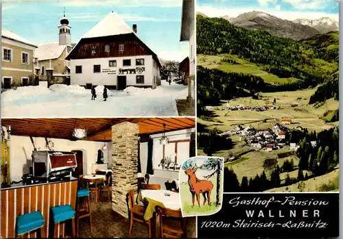 22729 - Steiermark - Murau , Steirisch Laßnitz , Gasthof Wallner - gelaufen 1972