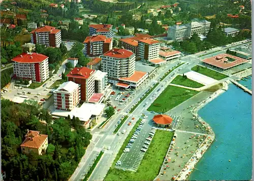 22732 - Kroatien - Portoroz , Panorama - gelaufen 1973