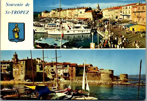 22747 - Frankreich - Saint Tropez , Le Port des yachts , Le Port des pecheurs , La Pouncho - gelaufen 1979