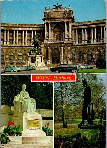 22759 - Wien - Hofburg , Kaiserin Elisabeth Denkmal , Kaiser Franz Josef Denkmal - gelaufen 1979