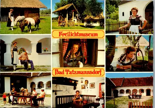22762 - Burgenland - Bad Tatzmannsdorf , Freilichtmuseum , Mehrbildkarte - gelaufen 1984
