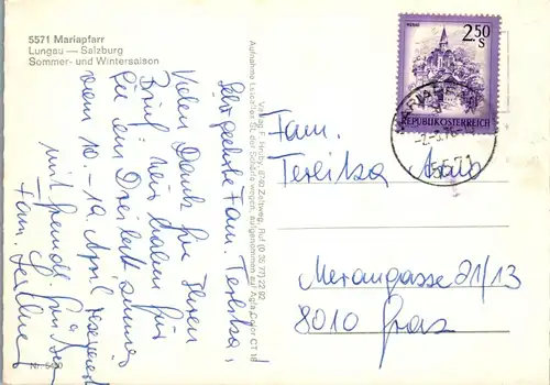 22769 - Salzburg - Mariapfarr , Panorama , Lungau - gelaufen 1976