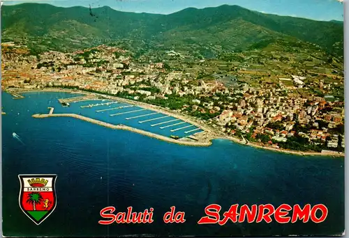 22801 - Italien - San Remo Portosole , Panorama - gelaufen 1983