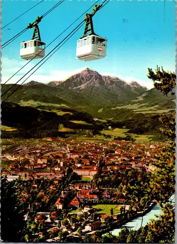 22821 - Tirol - Innsbruck , Alpenzentrum , Nordkettenbahn gegen Süden , Seilbahn - gelaufen 1968