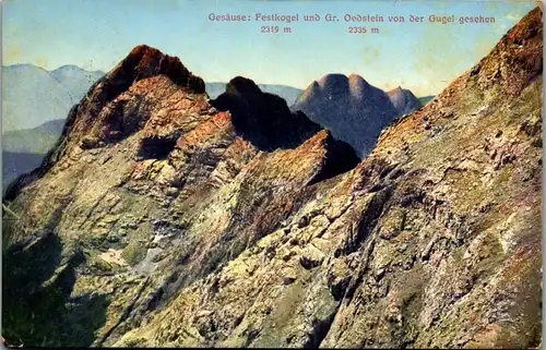 22841 - Steiermark - Gesäuse , Festkogel und Großer Ödstein von der Gugel gesehen - gelaufen 1912