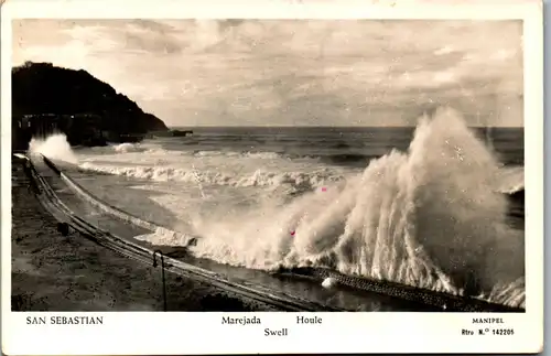 22845 - Spanien - San Sebastian , Marejada , Houle , Swell - gelaufen 1954