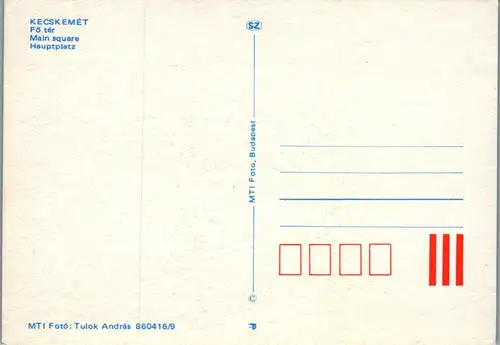 22855 - Ungarn - Kecskemet , Hauptplatz - nicht gelaufen