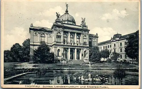 22872 - Tschechische Republik - Troppau , Landesmuseum und Staatsschulen - gelaufen