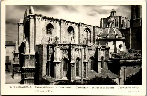22879 - Spanien - Tarragona , Catedral Abside y Campanario - gelaufen 1954