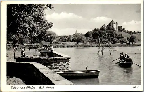 22894 - Deutschland - Grönenbach im Allgäu , Bad Clevers , Schwimmbad , Freibad , Allgäu - gelaufen 1954