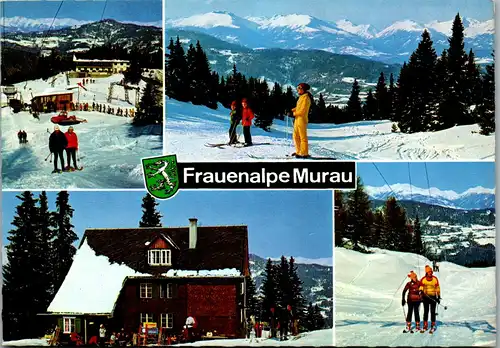 22914 - Steiermark - Murau , Frauenalpe , Murauerhütte , Mehrbildkarte - gelaufen 1974