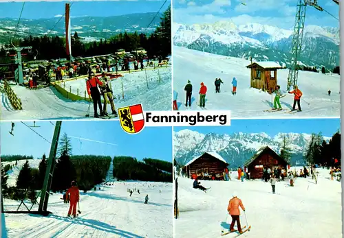 22915 - Salzburg - Fanningberg , Lungau , Ski , Mehrbildkarte - gelaufen 1974