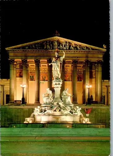 22939 - Wien - Parlament mit Pallas Athene - gelaufen 1965