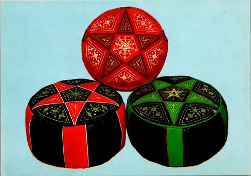 22956 - Werbekarte - Ledersitzkissen aus Marokko