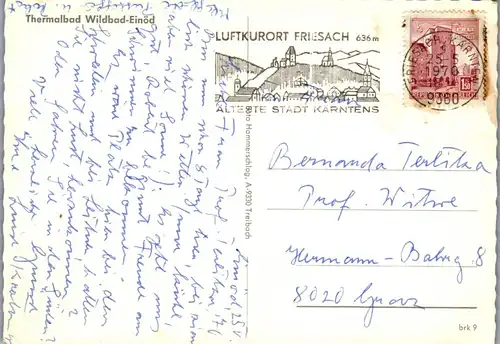 22969 - Steiermark - Wildbad Einöd , Thermalbad - gelaufen 1970