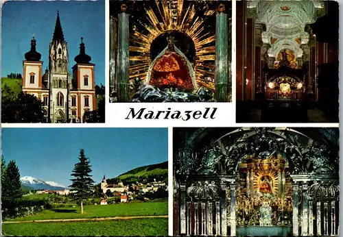 22972 - Steiermark - Mariazell , Wallfahrtskirche , Mehrbildkarte - gelaufen 1964