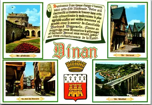 23006 - Frankreich - Dinan , Cite Medievale , Mehrbildkarte  - gelaufen 1989