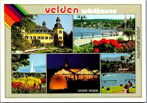 23008 - Kärnten - Velden am Wörthersee , Mehrbildkarte - gelaufen 1989