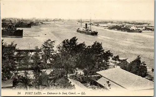 23021 - Ägypten - Port Said , Entrance to Suez Canal - nicht gelaufen
