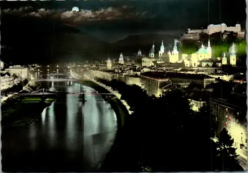 23030 - Salzburg - Salzburg bei Nacht - gelaufen 1967