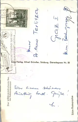 23035 - Oberösterreich - Gosau See mit Hohem Dachstein - gelaufen 1963