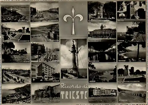 23051 - Italien - Trieste , Miramare , Hotel Jolly , Barcola , Lungomare , Faro della Vittoria , Mehrbildkarte - nicht gelaufen