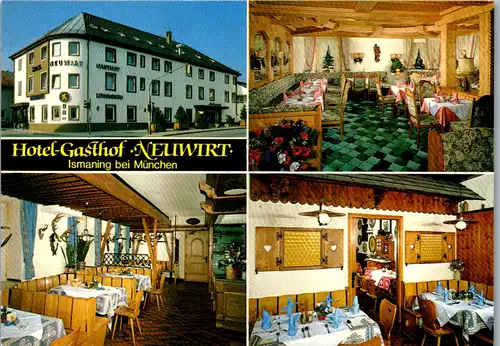 23054 - Deutschland - Ismaning bei München , Hotel Gasthof Neuwirt , Max und Traudk Schmidramsl Mehrbildkarte  - gelaufen 1991