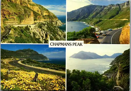 23060 - Südafrika - Chapmans Peak , Mehrbildkarte - gelaufen 1990
