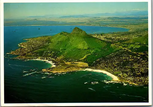23061 - Südafrika - Lion's Head towering above Camps Bay , Clifton , Sea Point and the City of the right - gelaufen 1990