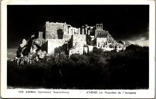 23063 - Griechenland - Athen , Les Propylees de l' Acropole - gelaufen 1956