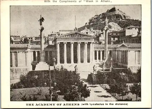 23065 - Griechenland - Athen , Academy with Lycabetus in the distance -  1956