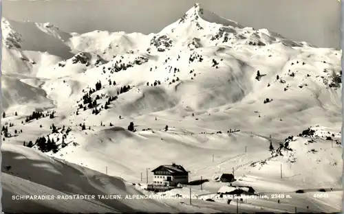 23070 - Salzburg - Radstädter Tauern , Alpengasthof Perner am Paß mit Seekarspitze - gelaufen 1958