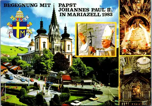 23075 - Steiermark - Mariazell , Begegnung mit Papst Johannes Paul II 1983 - gelaufen