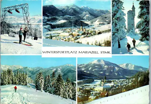23116 - Steiermark - Mariazell , Wintersport , Mehrbildkarte - gelaufen