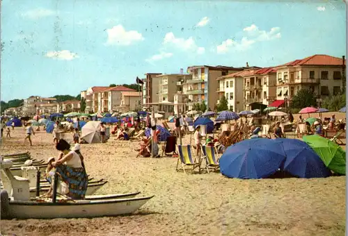 23117 - Italien - Lido di Jesolo , La Spiaggia e Alberghi Niagara , Royal e Concordia - gelaufen 1960
