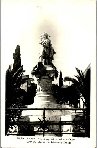 23140 - Griechenland - Lamia , Statue de Athanase Diacos