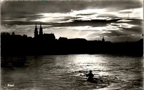 23158 - Schweiz - Basel , Panorama , Kajak