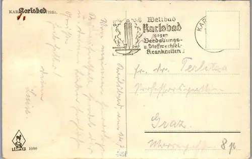 23168 - Tschechische Republik - Karlsbad , Karlovy Vary , Vridlo - gelaufen 1939