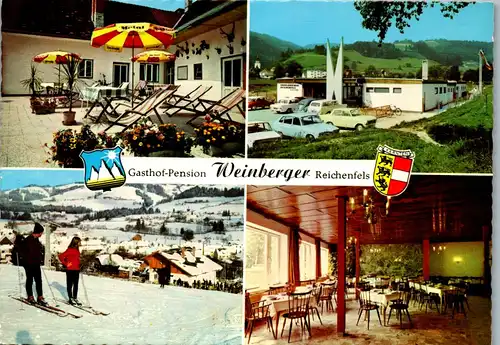 23172 - Kärnten - Reichenfels , Gasthof Pension Weinberger , Lavanttal - gelaufen 1970
